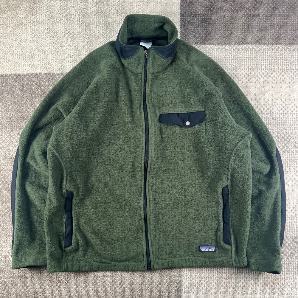 Vintage Patagonia Radiant Jacket Mens Size M Green Full Zip Fleece 25304